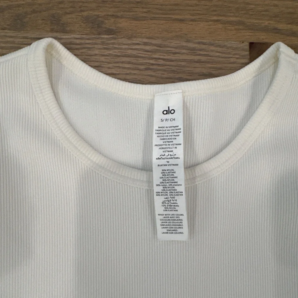 NWOT Goddess Ribbed Short Sleeve Dress Size S Off White - Picture 2 of 4